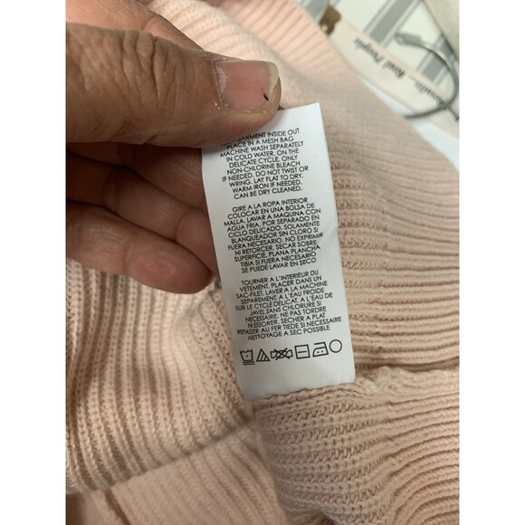 CABI Eliza Lace Up Light Pink Sweater Cardigan Size Medium Style 3357 V Neck - Picture 10 of 14